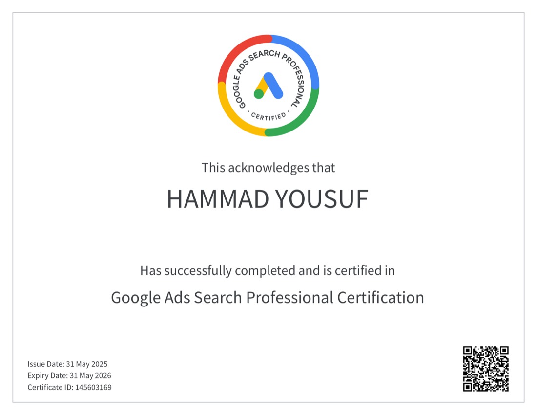 Google Ads Search Professional
