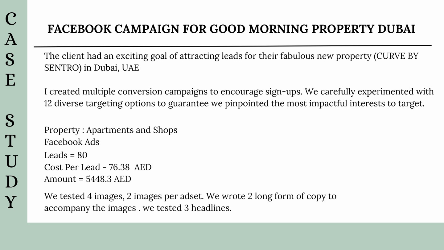 Meta campaign strategy for Dubai property leads