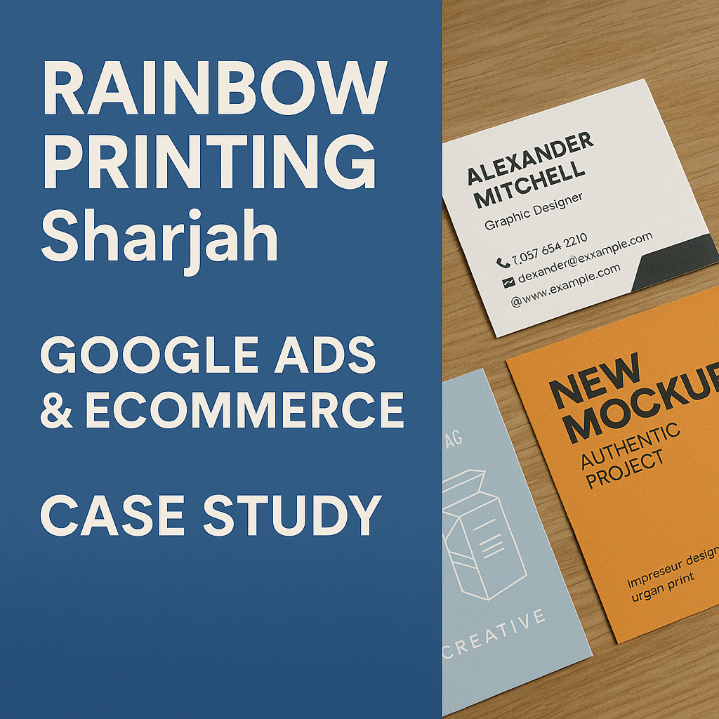 ✅ Case Study: Rainbow Printing Sharjah – Google Ads & Ecommerce Success